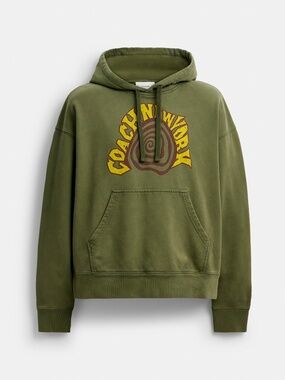 Coach Men's Garment Dyed Spiral Hoodie Size Medium